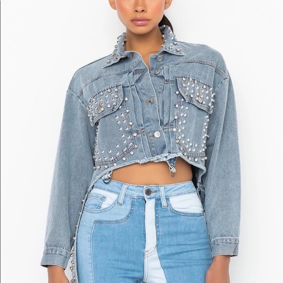 ❣️SOLD❣️Crystal Stud Denim Jacket - Picture 10 of 10